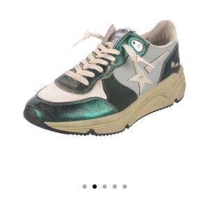 Golden goose size 39 or 8.5/9 with green leather